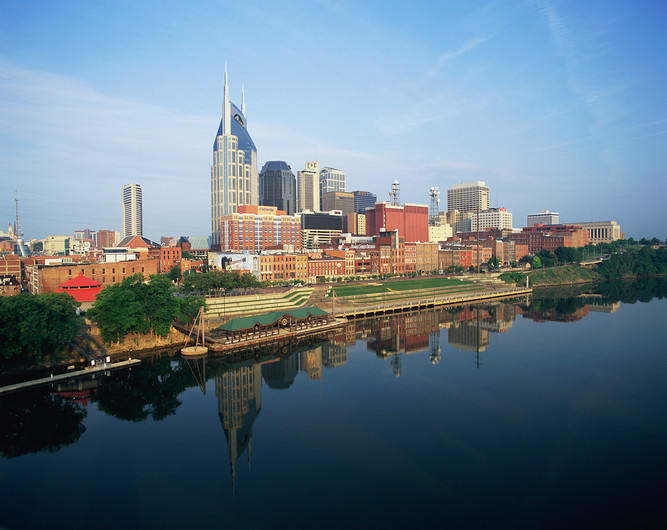 USA, Tennessee, Nashville skyline